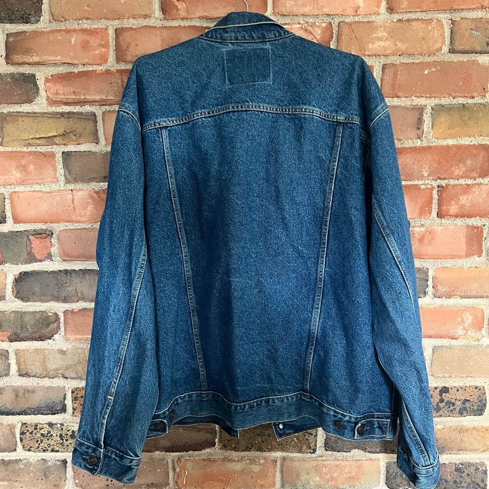 Men’s Dark Wash Denim Signature Levi’s Jacket XL - Picture 3 of 3